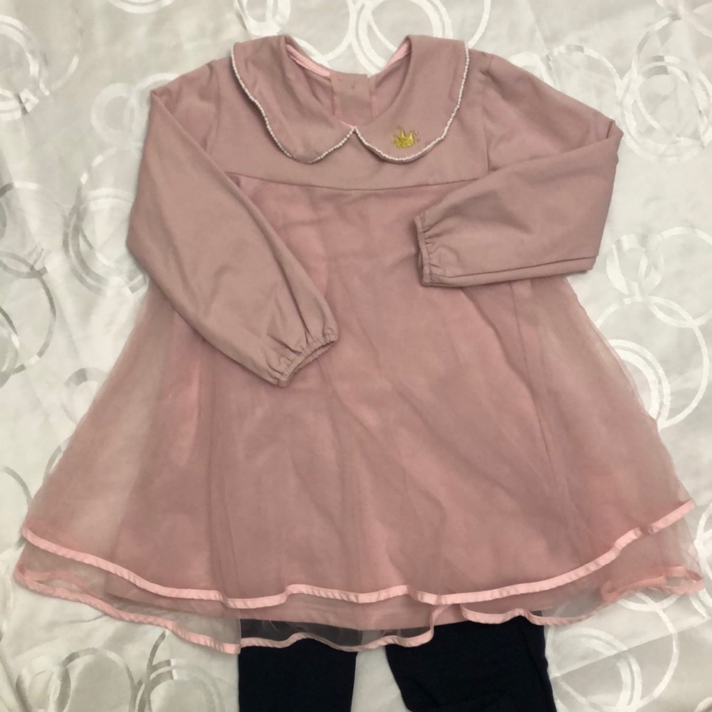 ‼️3/15‼️ Pink Peter Pan Embroidered tulle dress